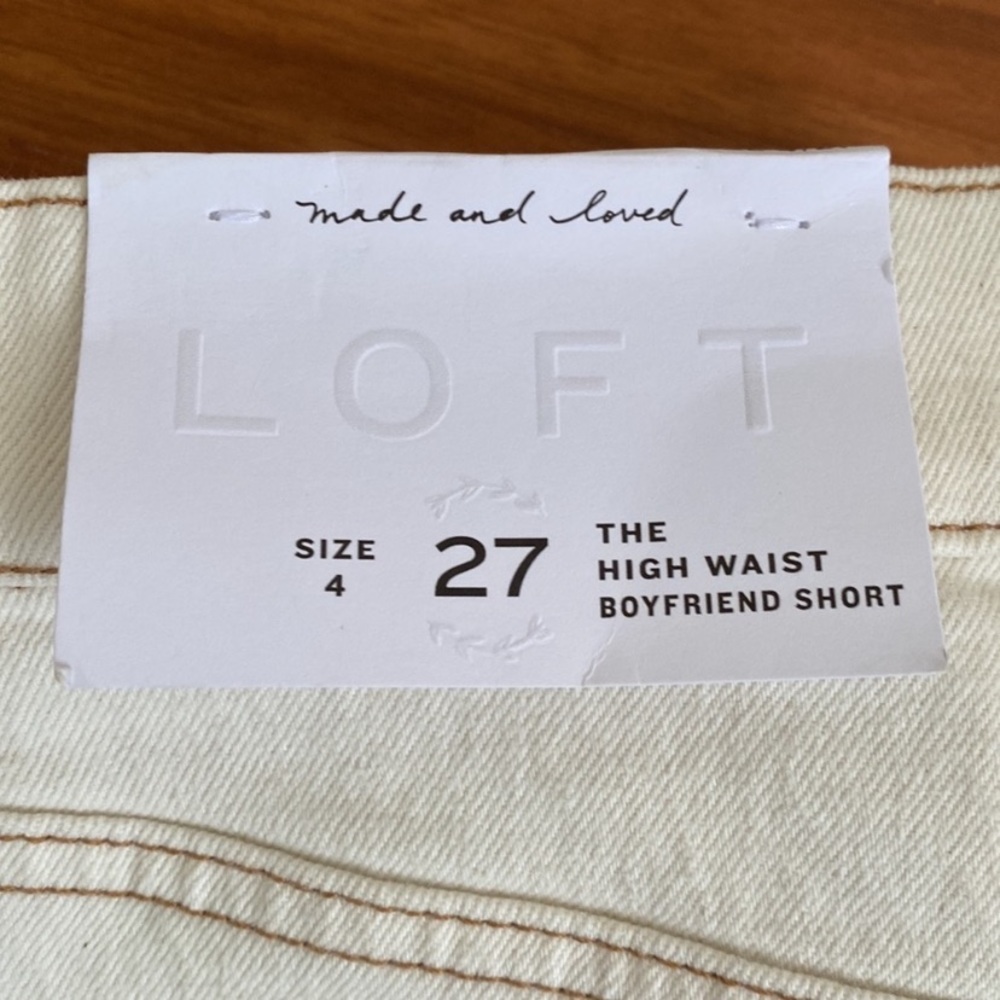 LOFT High-Waist Boyfriend Denim Shorts - Picture 8 of 13